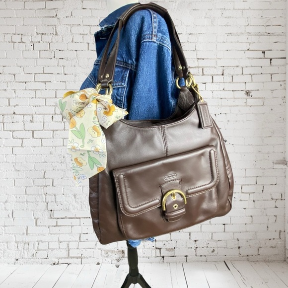 Coach NWT Campbell Mahagony Brown Hobo Shoulder Bag - Picture 5 of 16